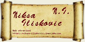 Nikša Ilišković vizit kartica